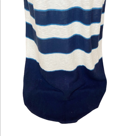 Vince Graduating-Stripes Sleeveless Maxi Dress Blue and White Cotton Size Small - Picture 6 of 8
